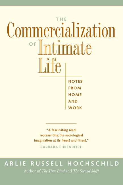 Book cover reading "The Commercialization of Intimate Life"
