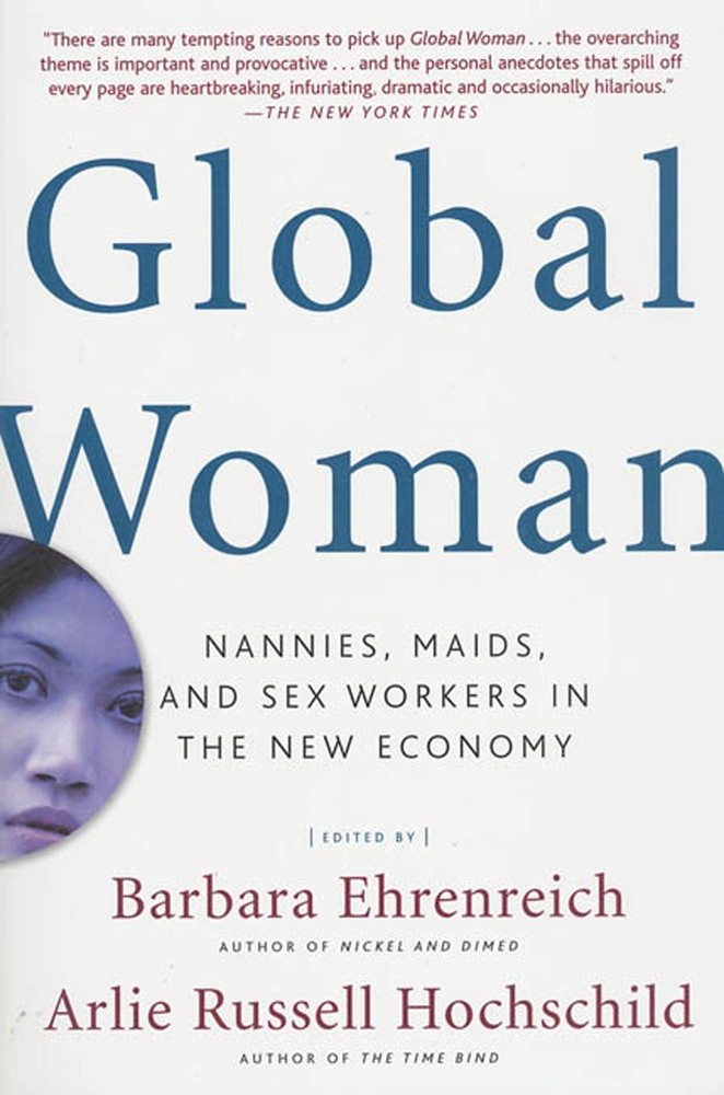 Book cover reading "Global Woman" with a partial image of a woman's face