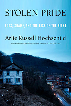 Cover image showing a dilapidated two story white house on a hill, overlooking an Appalachian town . It is twilight, and there is smoke issuing from the chimney of the house.