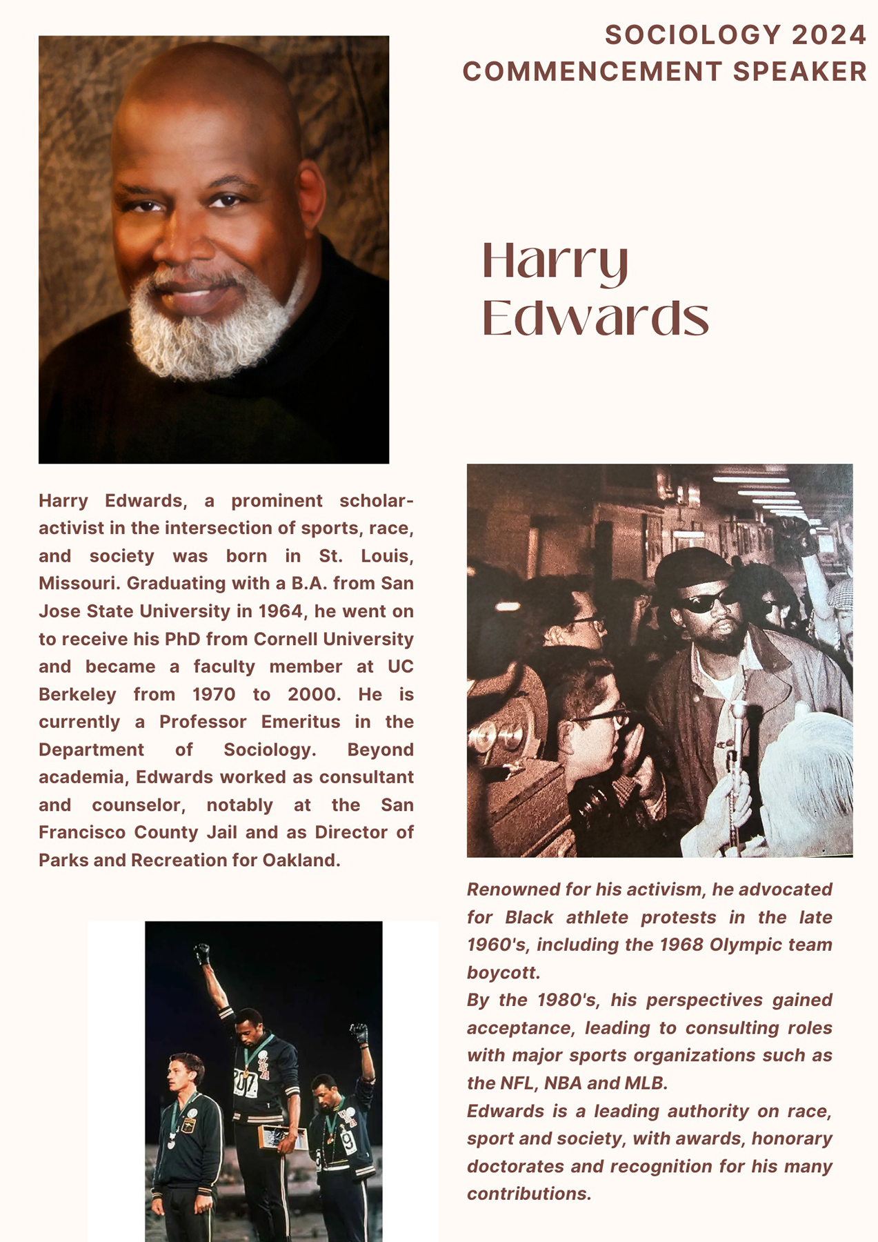 Harry Edwards talk flyer
